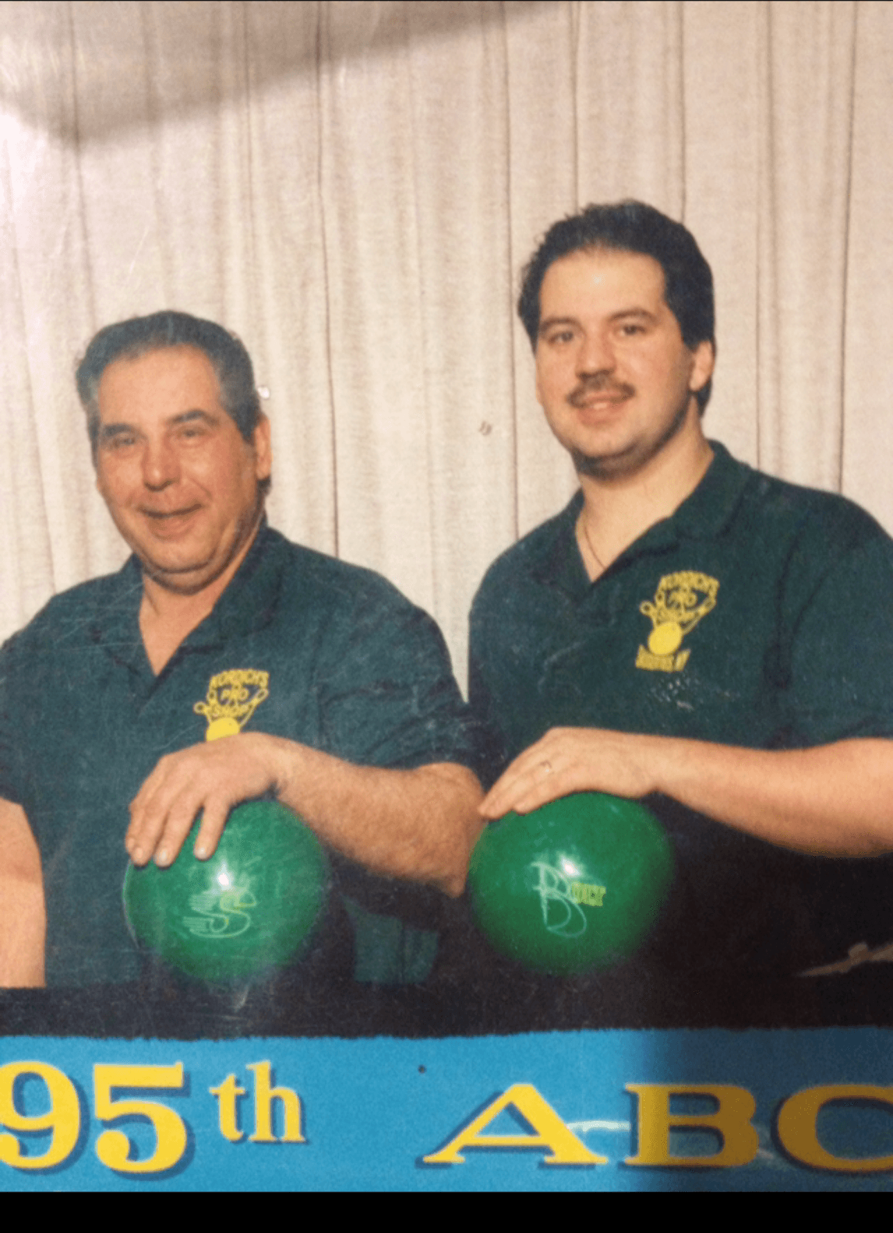 Vinny D'Ambrosio Sr. and Vinny D'Ambrosio III together at a bowling tournament